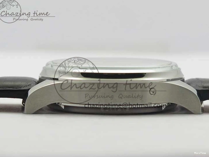 MIROTIME 0128 Portugieser Perpetual Calendar IW503406 V9F 1:1 Best Edition Silver Dial on Black Leather Strap A FastDry 7115